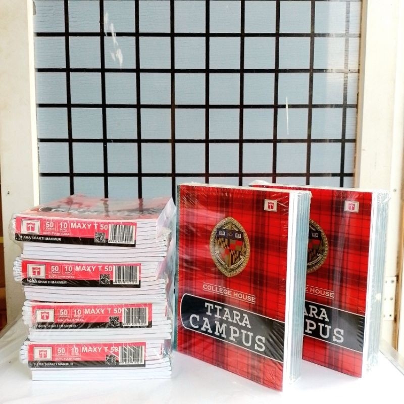 

Buku Tulis Campus Tiara Maxy 50 Lembar 80 gsm ( 1Pak/10Buku )