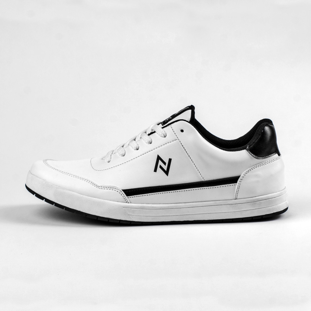 NAZREAL - Leonardo White Black Sepatu Sneakers Pria Casual