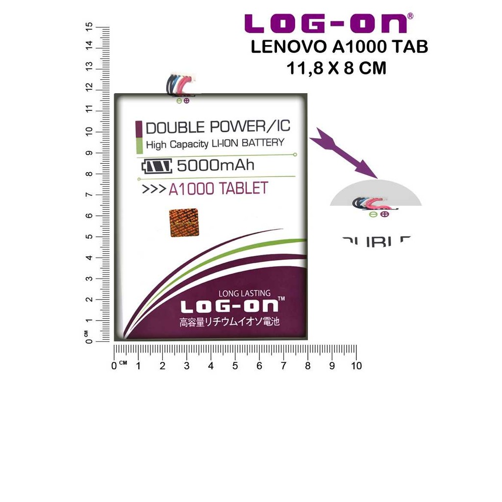 BATERAI LOGON LENOVO A1000/A3000/A3300/A5000 TABLET