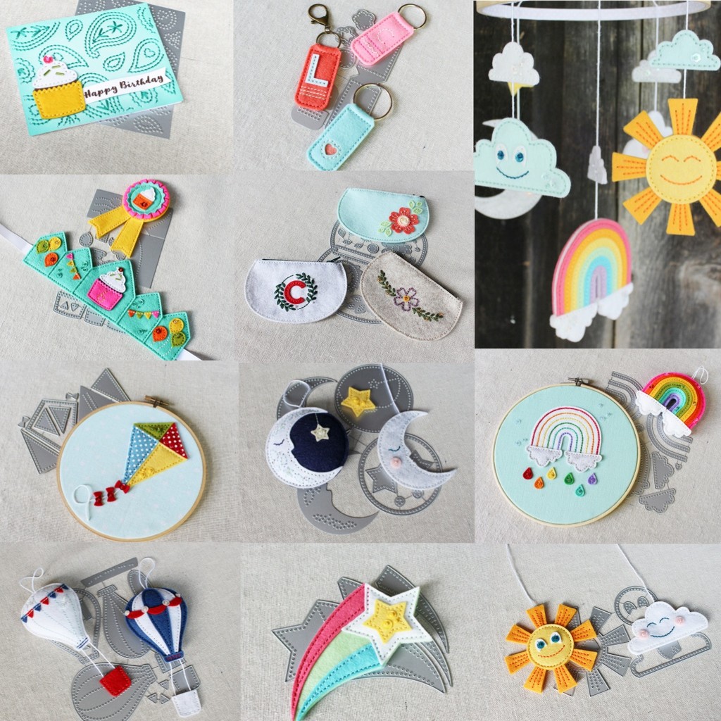 

Birthday Crown Key Fob Moon Metal Cutting Dies for DIY Decorating Scrapbook Paper Card Album Embossing Craft Supplies Template