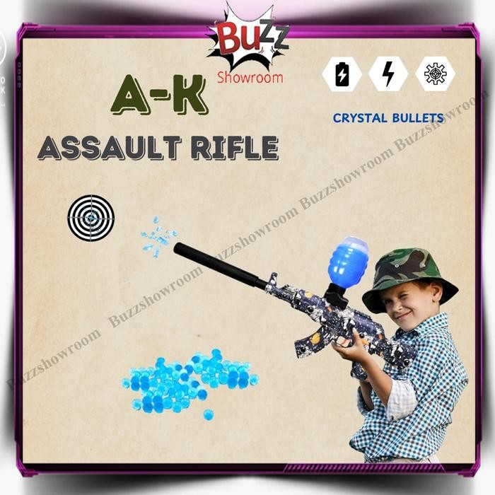 Tembakan Anak WGG Assault Rifle Water Gel Blaster Mainan ScarL Gun Watergel