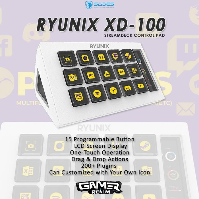 Sades Ryunix XD-100 / XD100 Stream Deck Control Pad