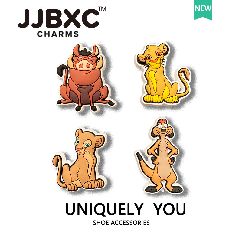 JJBXC CHARM Shoe Buckle Shoe Accessories Lion King Cartoon Shoe Buckle Accessories Jewelry Shoe Flow