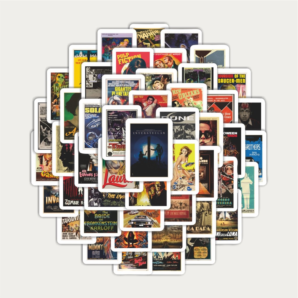 

Sticker Pack Stiker Film Retro Vintage Klasik | Sticker TUMBLR | Stiker LAPTOP KOPER HELM