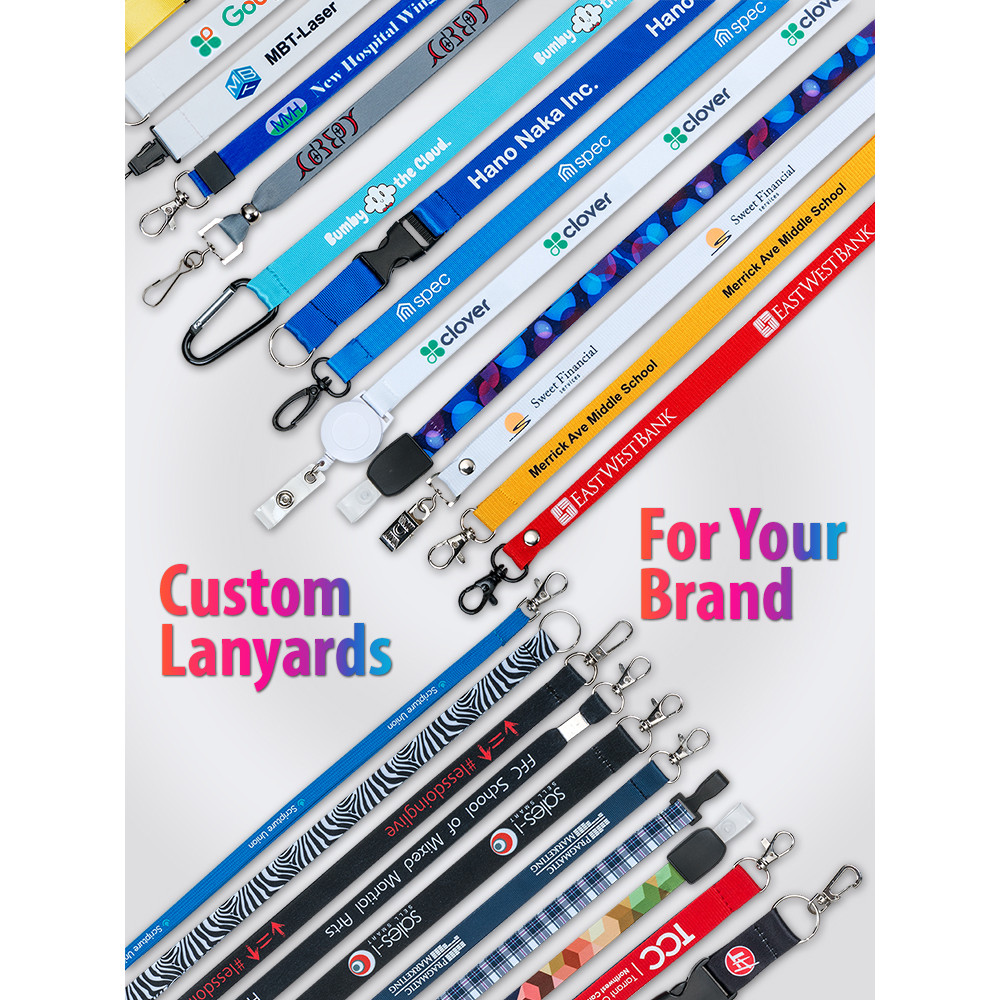 

1PCS Custom Printed Lanyard Keychain Personalized Lanyard with Logo Key Strap Badge Holder & Staff ID Cards Full Color Design