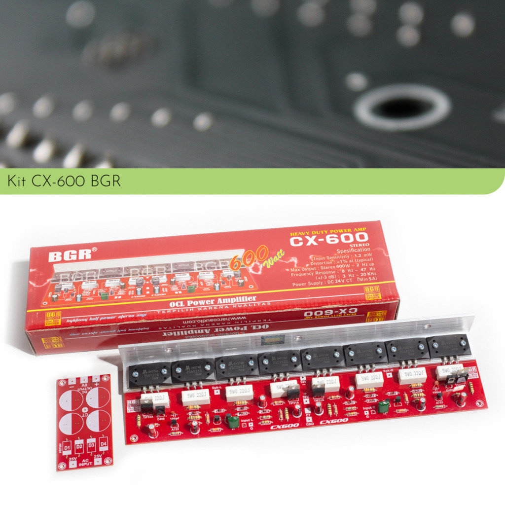 Kit Rakitan Power Amplifier Stereo OCL CX600 CX-600 CX 600 Sanken by BGR BELL