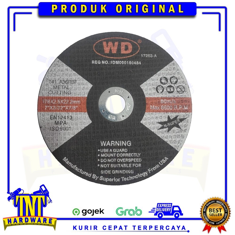 WD Cutting Wheel 7 Inch / WD Batu Potong 7 x 2.5 MM / batu wd 7"