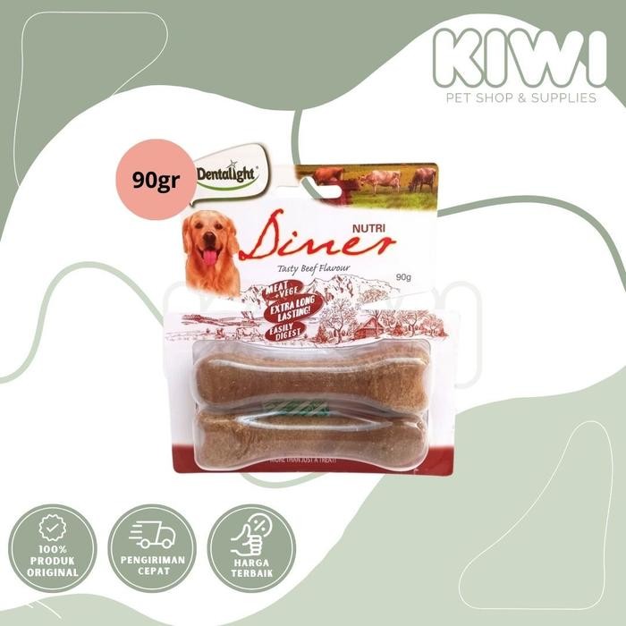 

Dentalight Nutri Diner Treats Tasty beef for large dog - cemilan anjing 90gr - 90 gr