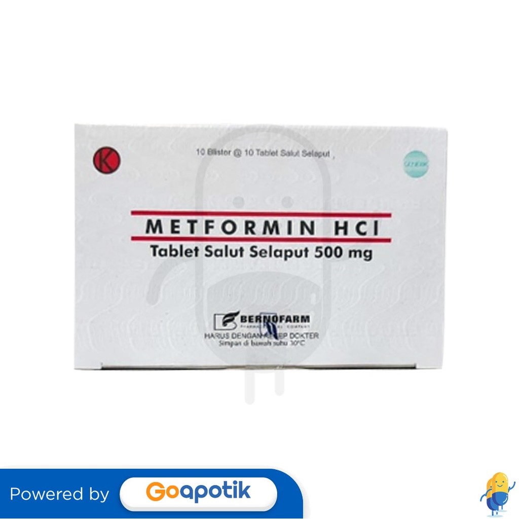 Metformin Bernofarm 500 Mg Box 100 Tablet