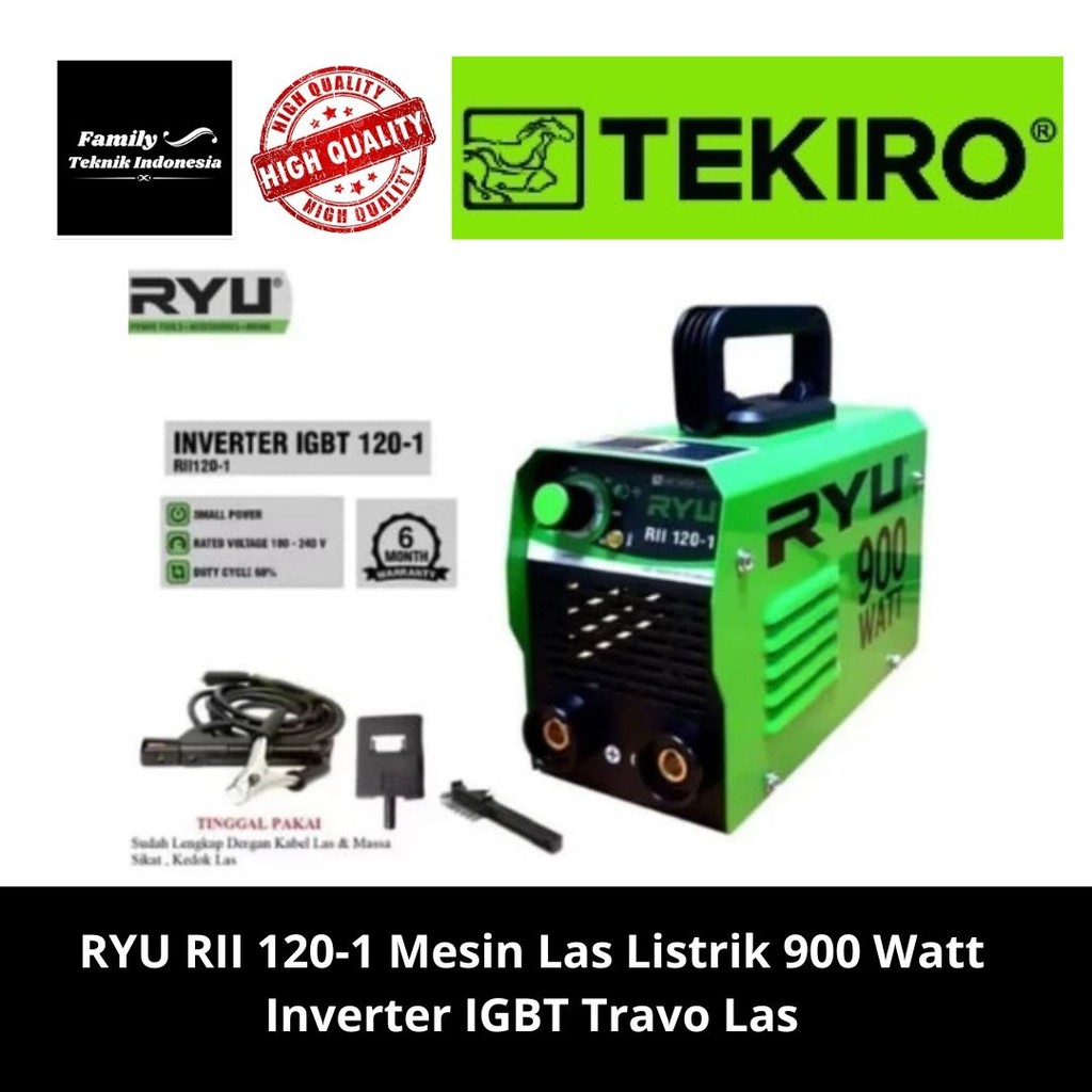 TEKIRO/ RYU RII 120-1 Mesin Las Listrik 900 Watt Inverter IGBT Travo Las 100% asli original