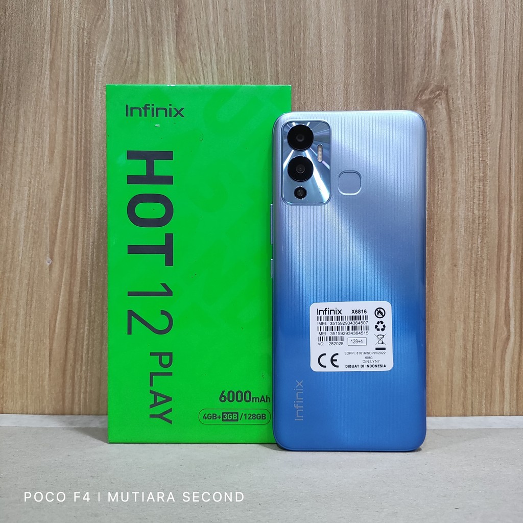 Infinix Hot 12 Play Ram 4/64GB | Ram 4/128GB Second Resmi
