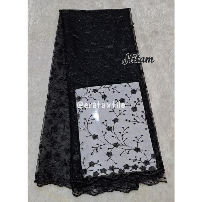 Brokat Coklat Mahogany, Bahan Kain Brokat Brukat Meteran Mewah/ Kain Tile Akar Mutiara Gliter/ Kian 