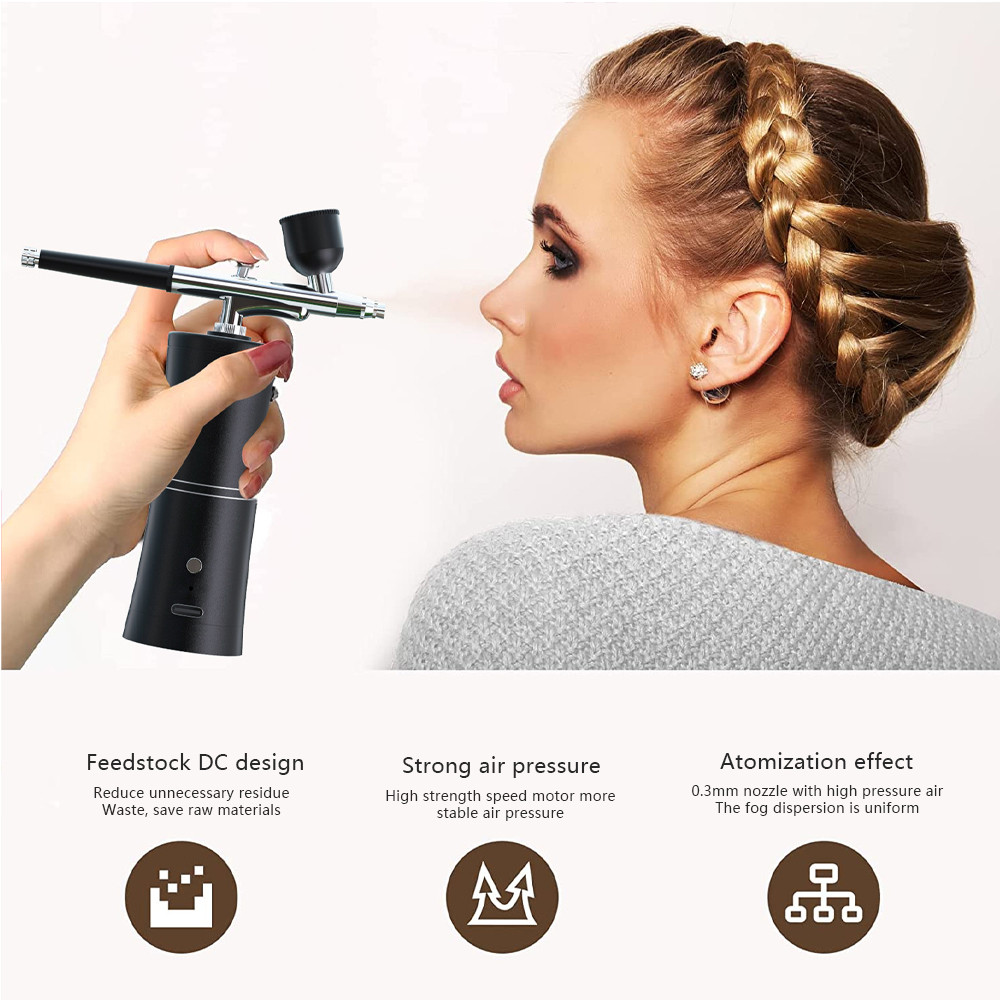 

Wireless Airbrush Kit Portable Handheld Spray Gun With Compressor For Tattoo Graffiti Model Makeup Art Coloring Painting