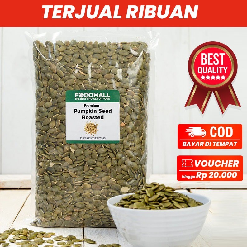 

Pumpkin Seeds ROASTED 1 Kg / Biji Labu Panggang 1000 Gram