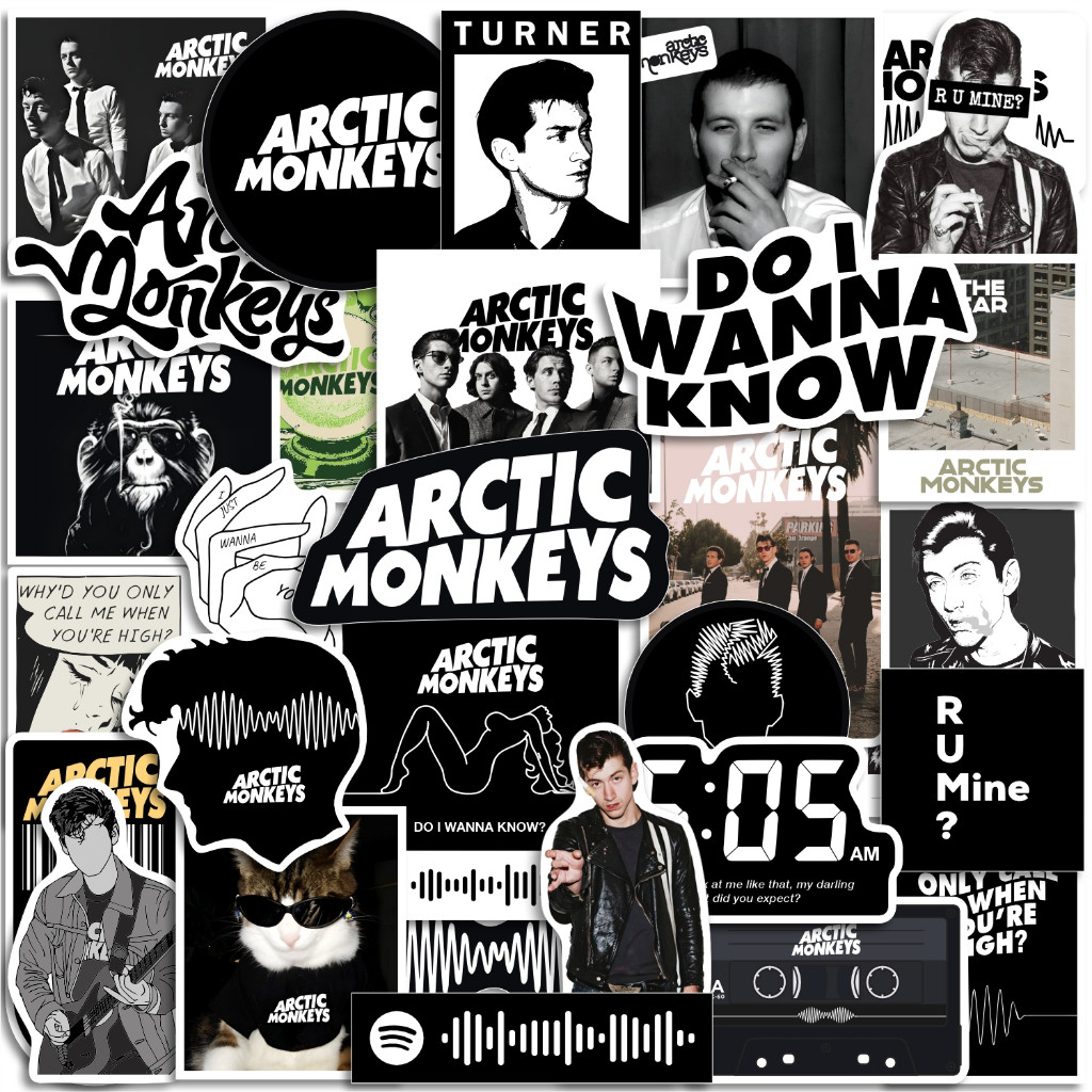 

Stiker Aesthetic Arctic Monkeys Vinyl Waterproof Anti Air - Sticker Pack Band Kece Distro Untuk Stiker Helm - Stiker Motor Buku Journal Koper