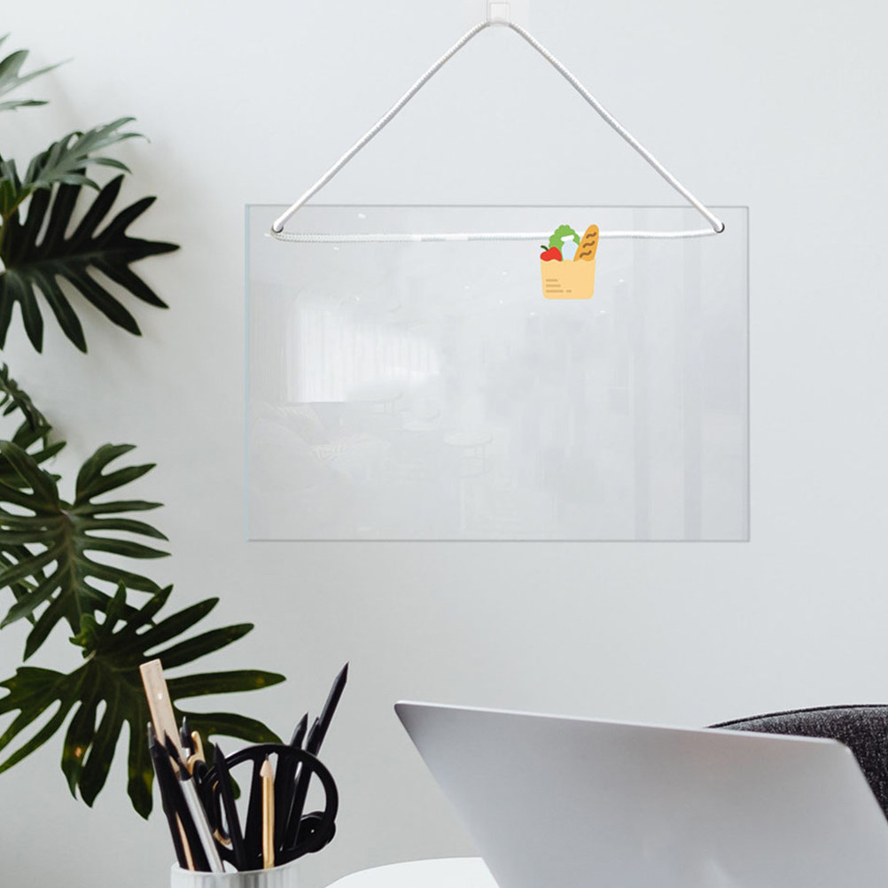

Reusable Transparent Acrylic Dry Erase Board Clear Writing Board With Lanyard Hanging Memo Board Office Supplies Whiteboard