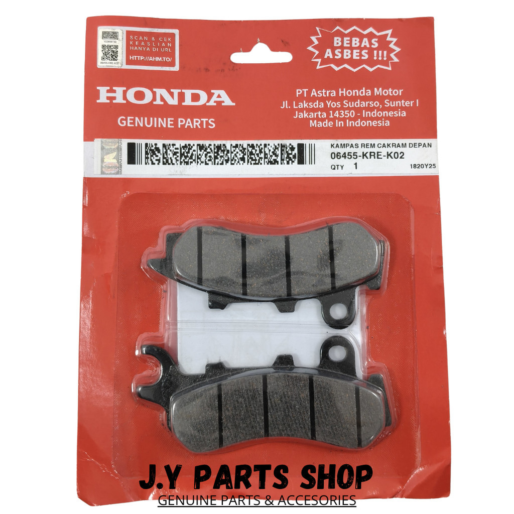 Kampas rem Disk pad depan Honda Pcx 150/160 Adv 150/160 Ori AHM 06455-KRE-K02