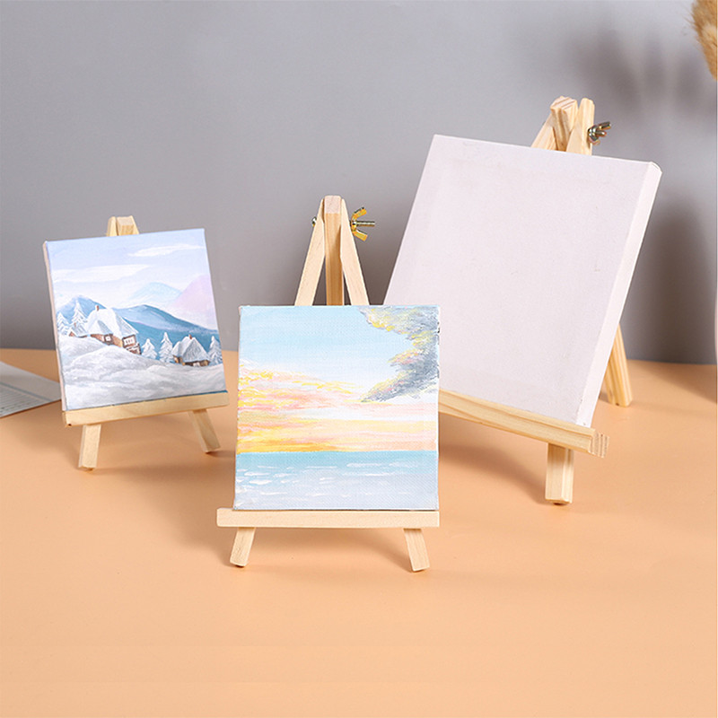 

1Pcs Natural Wood Easel Frame Tripod Display Holder Wedding Table Name Card Stand Children Painting Display Craft