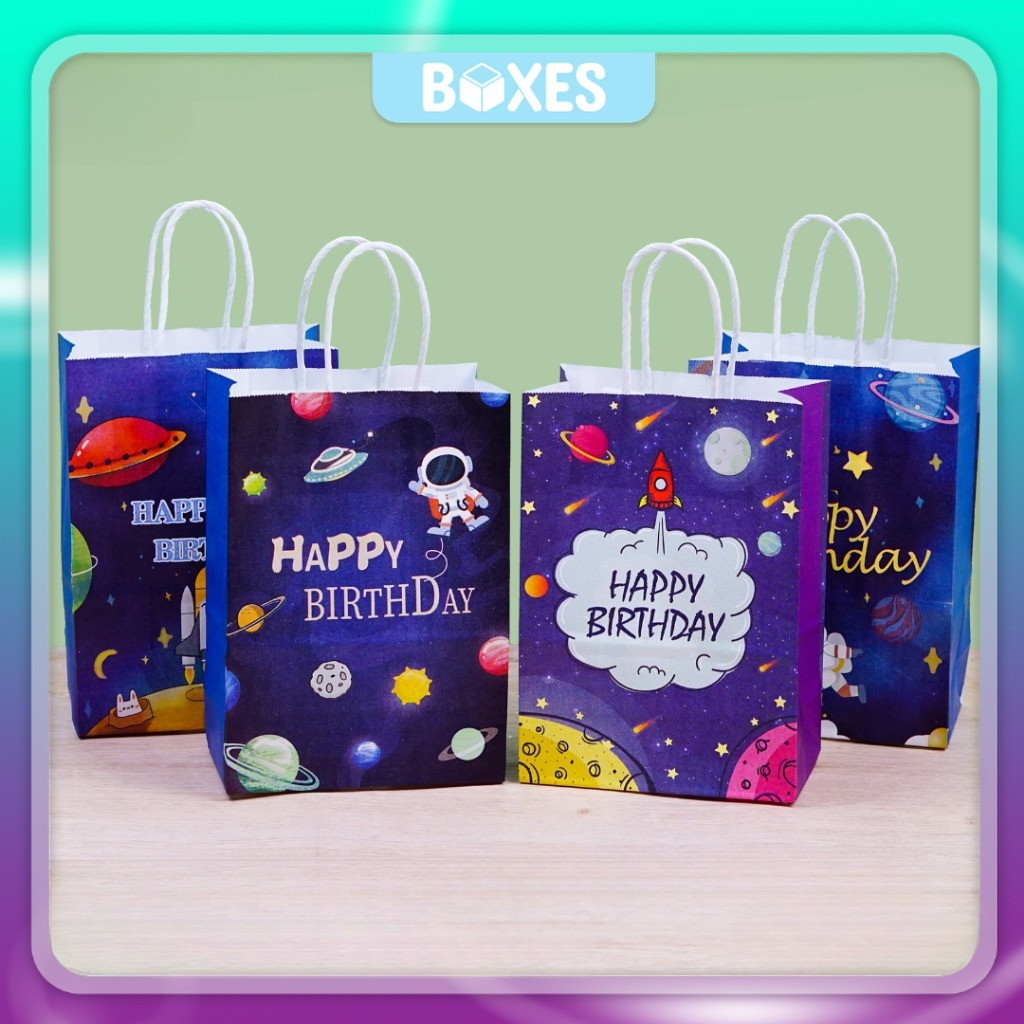 

Paper Bag Birthday / Paper bag Kraft / Tas Kraft Ulang Tahun / Paper Bag Kertas Hadiah Souvenir Ulang Tahun / Tas Goodie Bag Happy Birthday I AK02G3