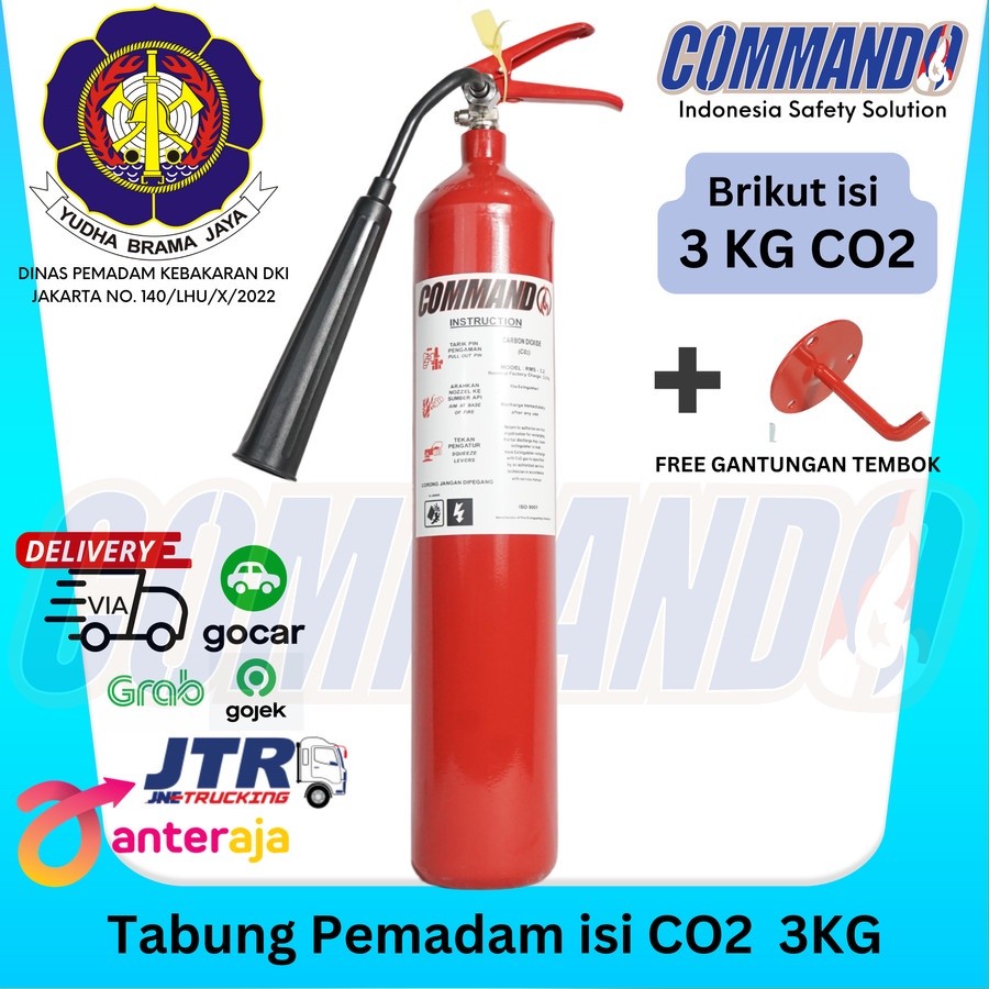 Tabung Apar 3 Kg Isi Co2 Merk Commando