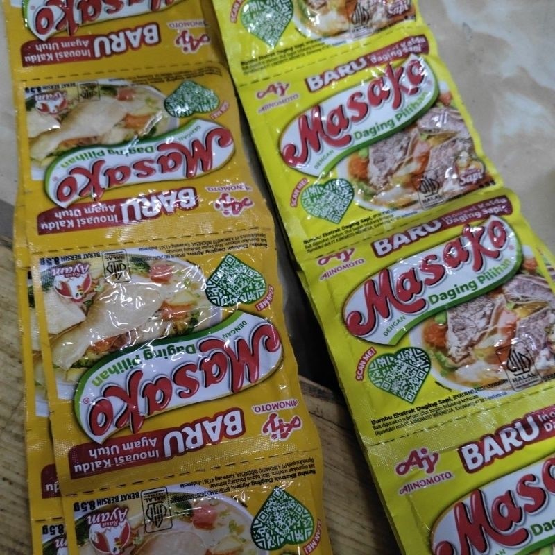 

MASAKO SASET ( 1 LUSIN ) PENYEDAP MAKANAN RP 500