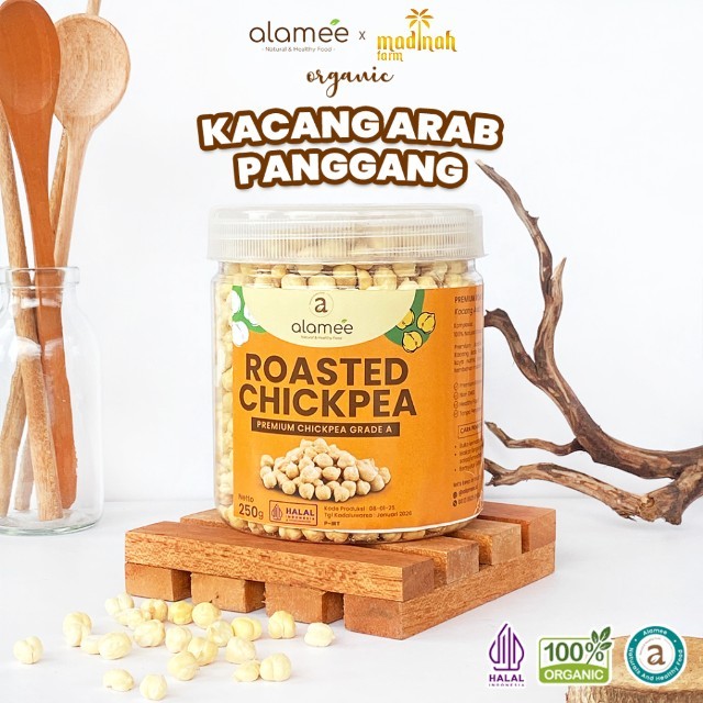 

ALAMEE Kacang Arab Panggang Roasted Chikpea Kacang Adas Gurih Matang Siap Makan PREMIUM 250gr madinah