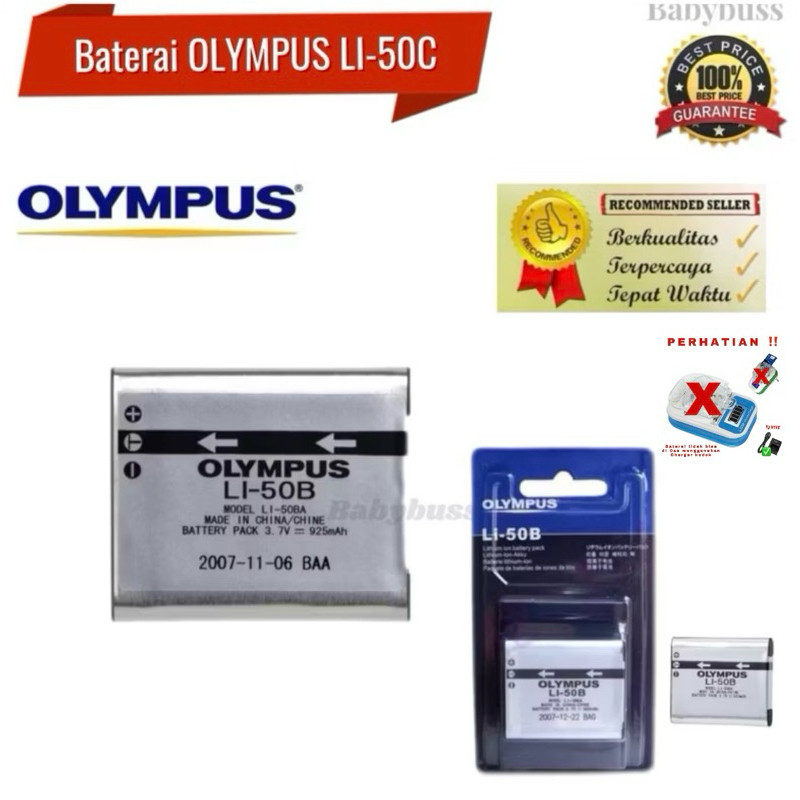 Battery For Olympus Batre Li-50b Stylus MJU 1010 1020 1030SW Baterai SH-21 25MR SP-800UZ 810UZ Tough