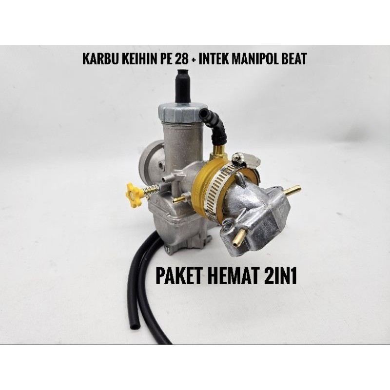 Manifold Beat Karbu PE28 – Intake PWK28 – Presisi & Plug and Play