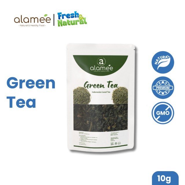 

ALAMEE Teh Hijau Green Tea Organic Kering Organik Greentea Minuman Herbal 10 gram fresh and natural