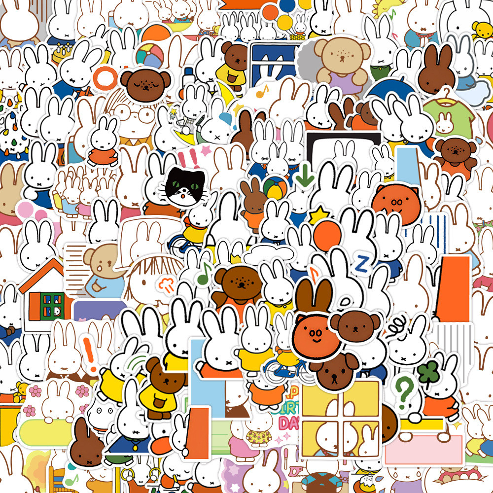 

170 Pcs Sticker Miffy Vinyl Waterproof untuk Tempelan Laptop Tumbler HP Koper DIY