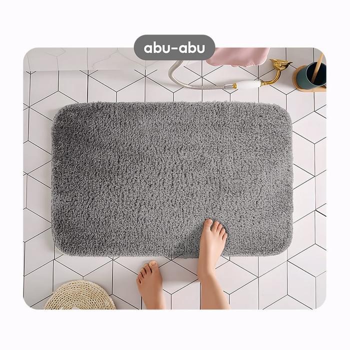 OHSOME Dajiang Room Mat Velvet Keset Kaki Bulu Lembut Tebal Premium - Gray