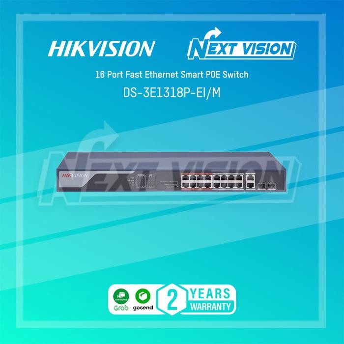 DS-3E131P-EI/M - HIKVISION SMART POE SWITCH 16 PORT POE 2 UPLINK