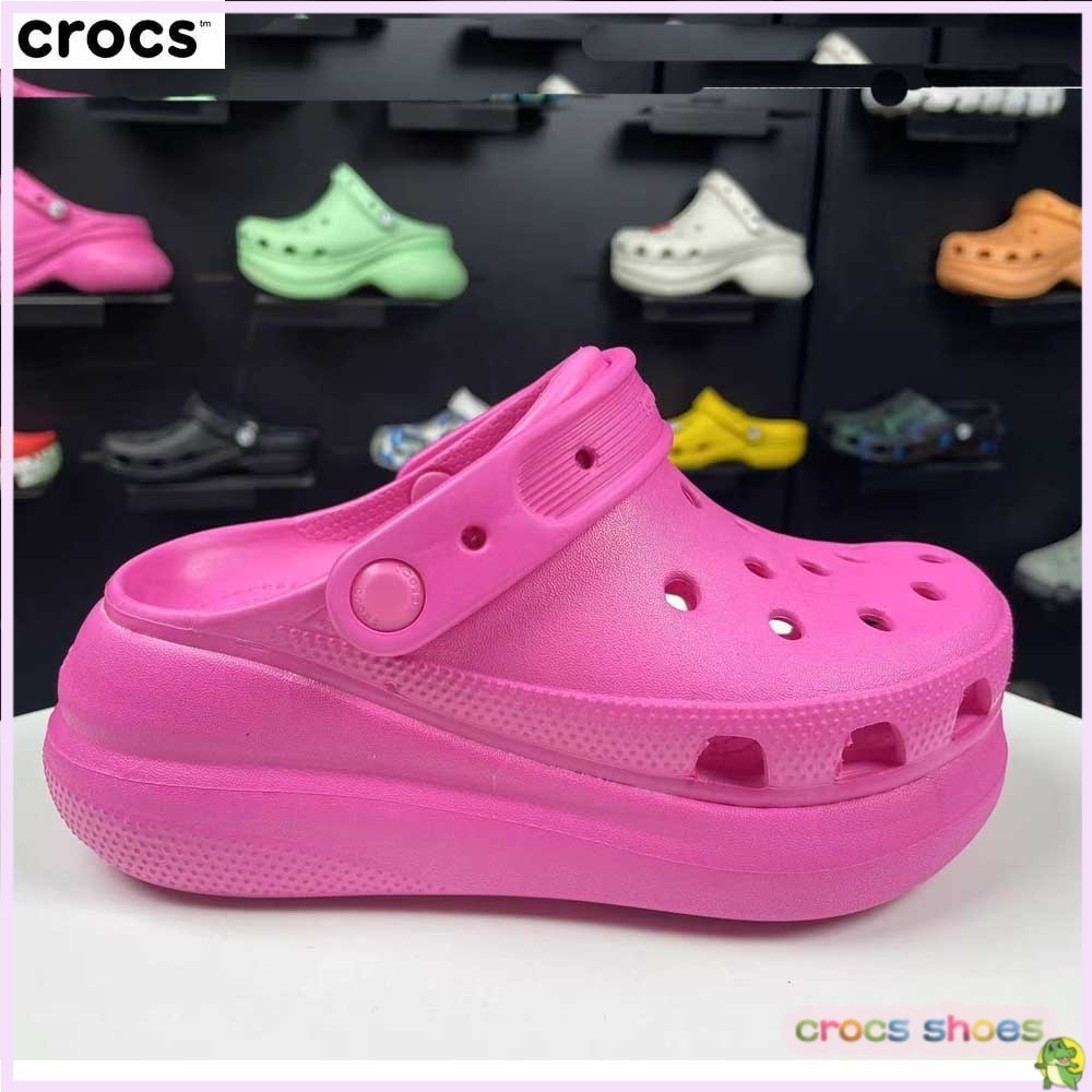Sandal Crocs Classic Crush Clog Sandal crocs wanita  Wanita Sandal Wanita Tinggi 7 cm 207521