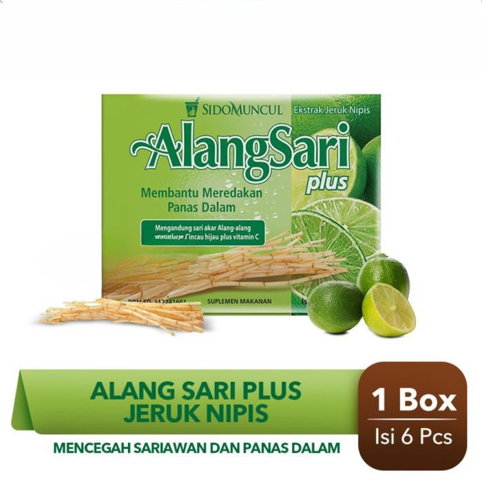 

Sidomuncul Alang Sari Plus Jeruk Nipis 1 Box (6 Pc) SARIAWAN PANAS DALAM