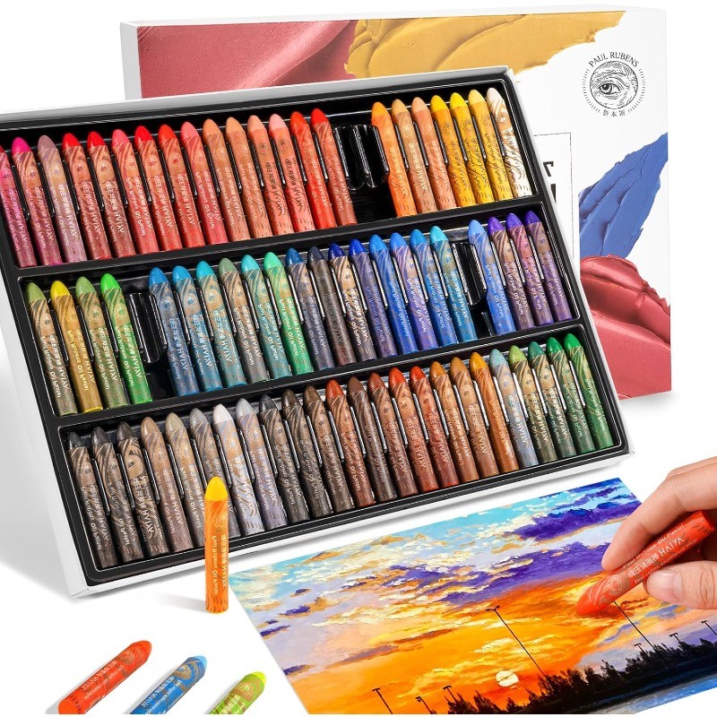 

Paul Rubens Soft Oil Pastel Set 24/36/60/72 Vibrant Colors Creamy Texture Bullet Heads for Artists, Painting, Drawing, Beginners