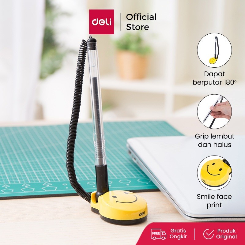 

Deli Desk Gel Pen Pena Meja Tinta Hitam 0.5mm Keperluan Kantor E6793