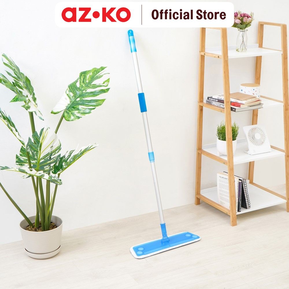 AZKO Proclean Alat Pel Microfiber Datar - Biru Pembersih Lantai Floor Mop Alat Kebersihan Cleaning T