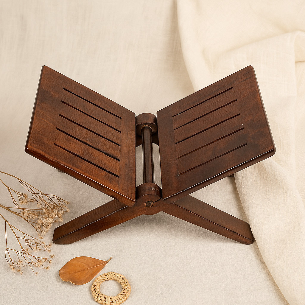 REKAL TEMPAT MEMBACA AL QURAN KAYU JATI ASLI