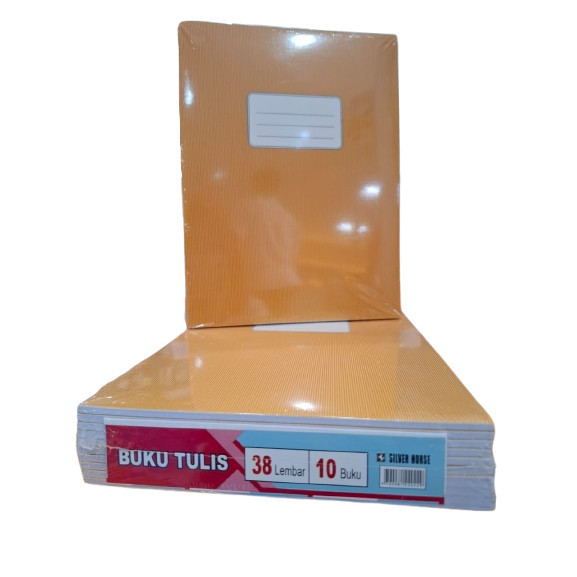 

Silver Horse Buku Tulis sampul Kraft craft coklat 38 Lembar (1 pak 10 buku)