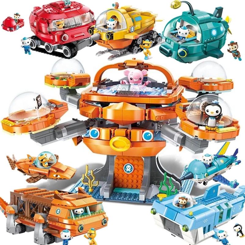 HOT TVCartoon Building Bricks Octonauts -al Octopod GUP Vehicles Toys Figures  Kwazii Barnacles Peso