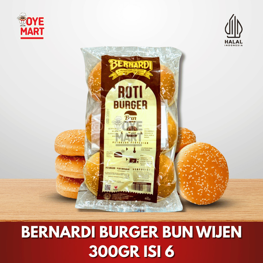 

BURGER BUN WIJEN BERNARDI 300GR ISI 6 ROTI BURGER