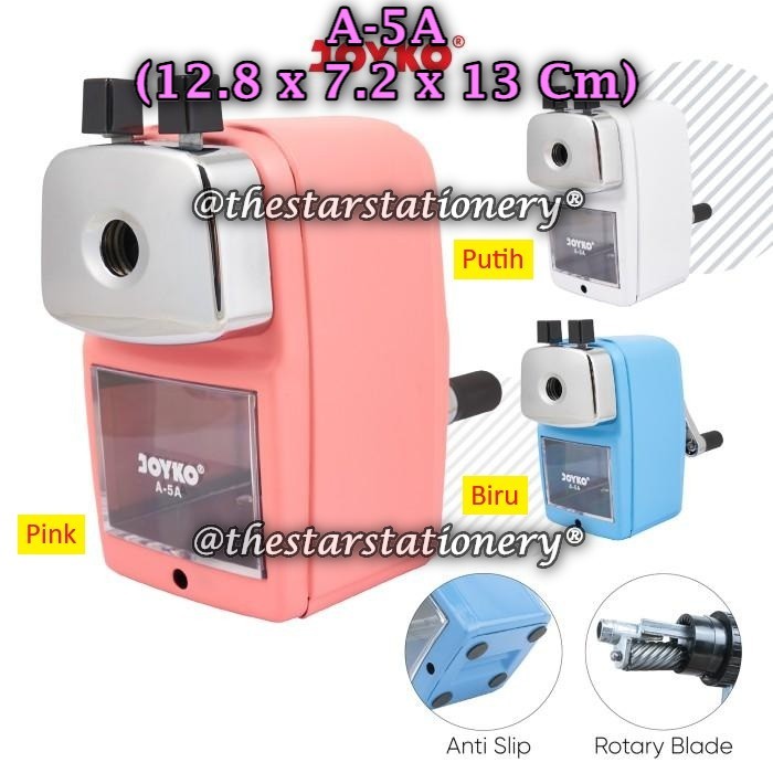 

(1 Biji) Rautan Meja Putar JOYKO A-5A Sharpener Rautan Serutan Putar Joyko A-5A (1 Biji)