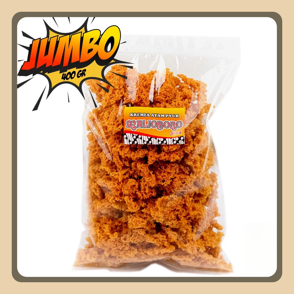 

[JUMBO] Kremes Ayam Malioboro Original Ukuran Jumbo Lebih Puas Lebih Hemat 400 Gram
