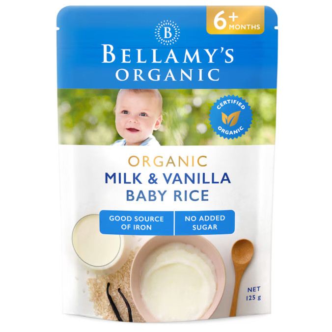 

Bellamy's Organic Milk & Vanilla Baby Rice 125g