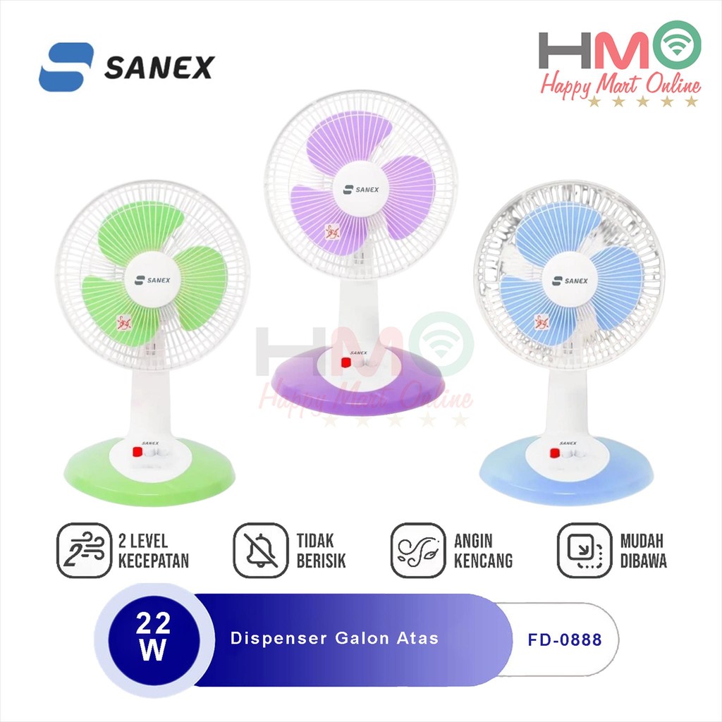 Sanex Kipas Angin Meja 8 Inch FD-0888 Desk Fan Sanex 8" FD-0888 FD 0888 Garansi 1 Tahun