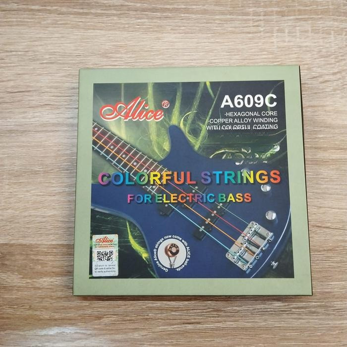 Senar Gitar Bass Elektrik Alice A609C Warna Warni Colorful Electric Strings