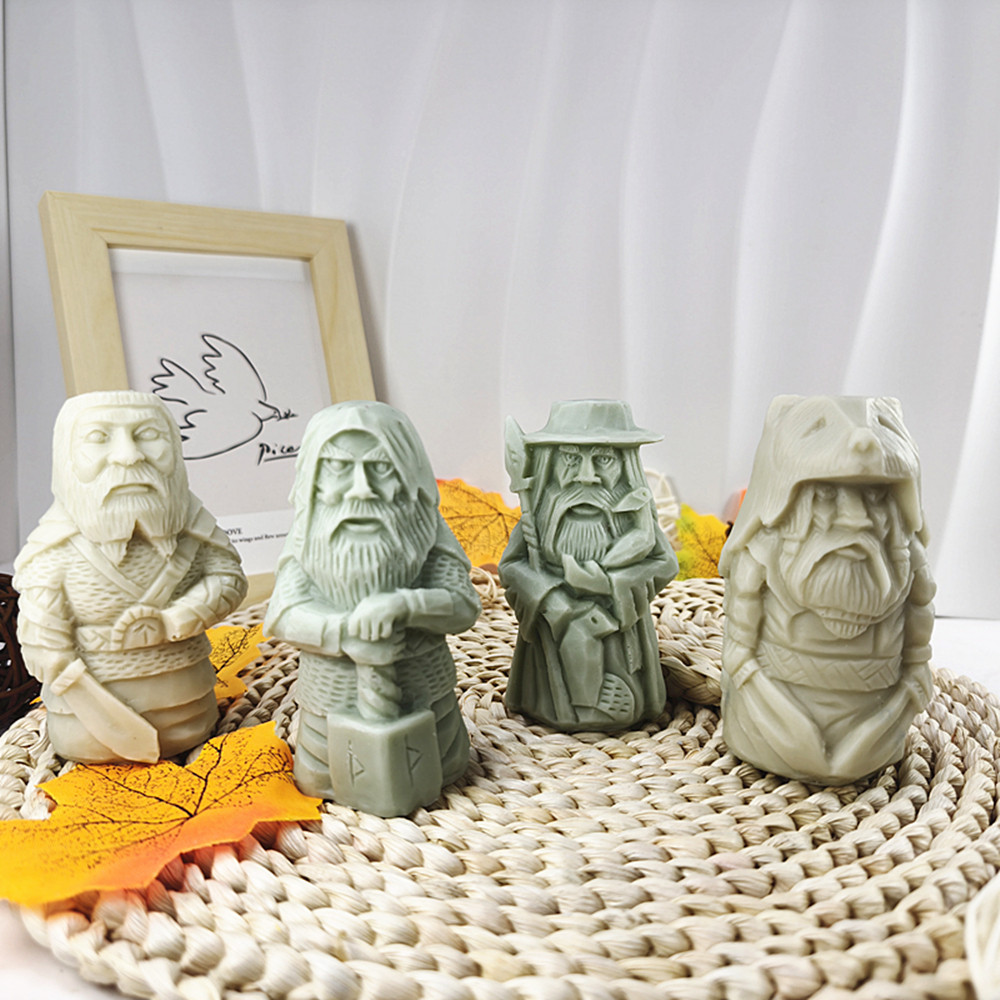 

Odin ThorTyr Nordic Pagan Candle Mold Silicone Handmade Personalized Figure Mold Nordic Wax Mould DIY Gift Table Decoration