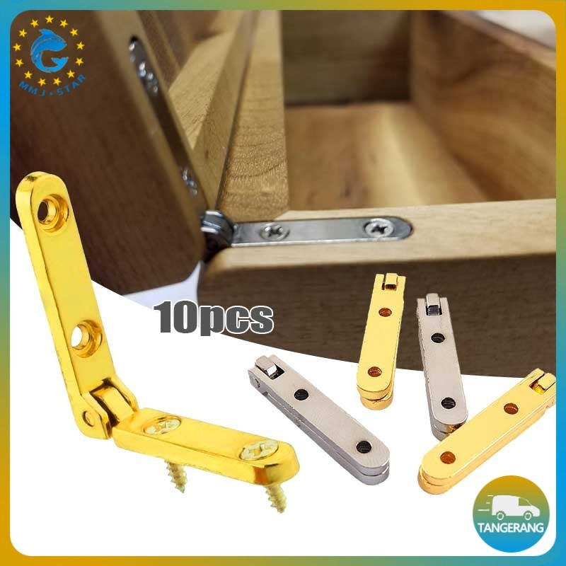 Set 10 Engsel Kotak Mini 30x30mm Engsel Perhiasan 90 Derajat Bahan Anti Karat Untuk Kayu