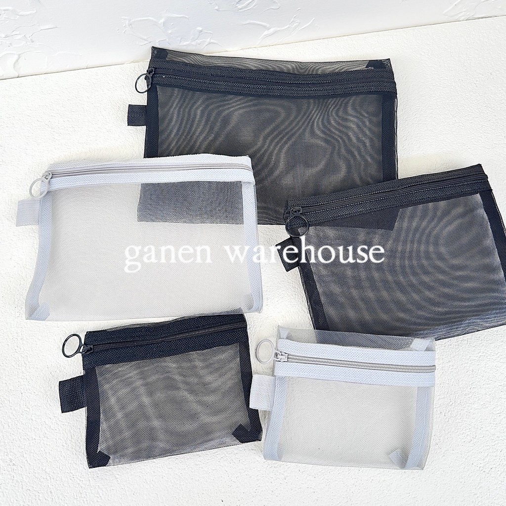 

[GW] Tas Pouch Jaring Make Up Tempat Pensil Serbaguna