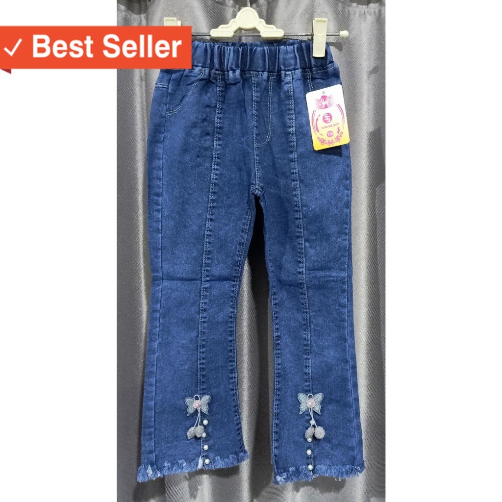 Celana Jeans Anak Murah Bahan Tebal / jeans panjang import anak cewek usia 6-12 tahun / jeans import